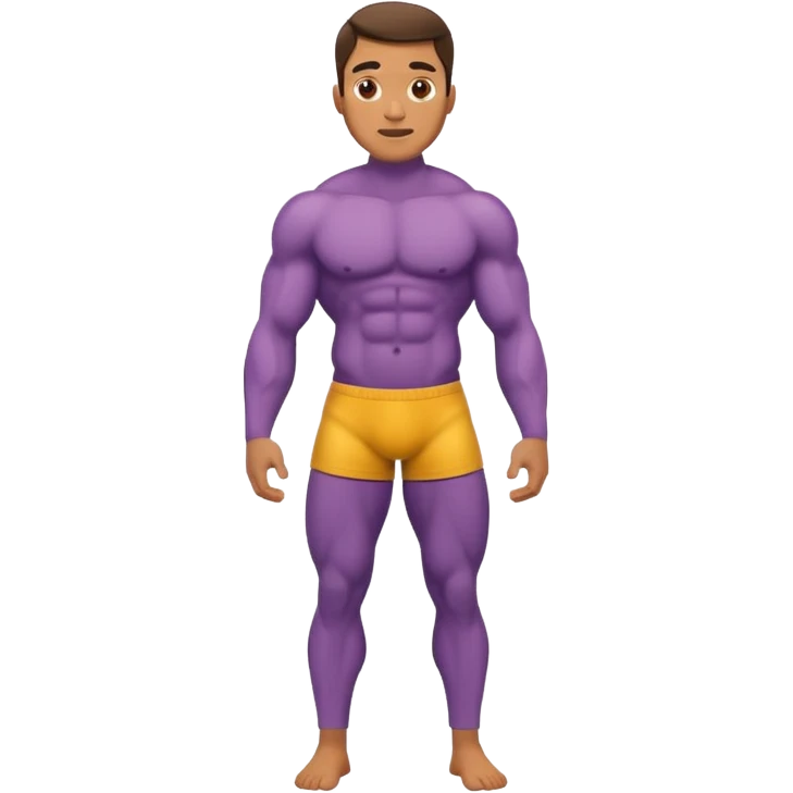 Buff naked male with a penis in hand full body emoji
