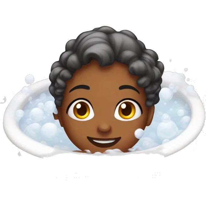 girl in bubble bath emoji