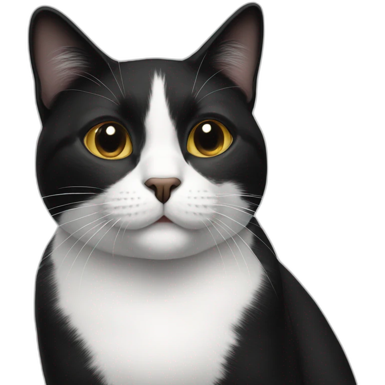 Black and White cat emoji
