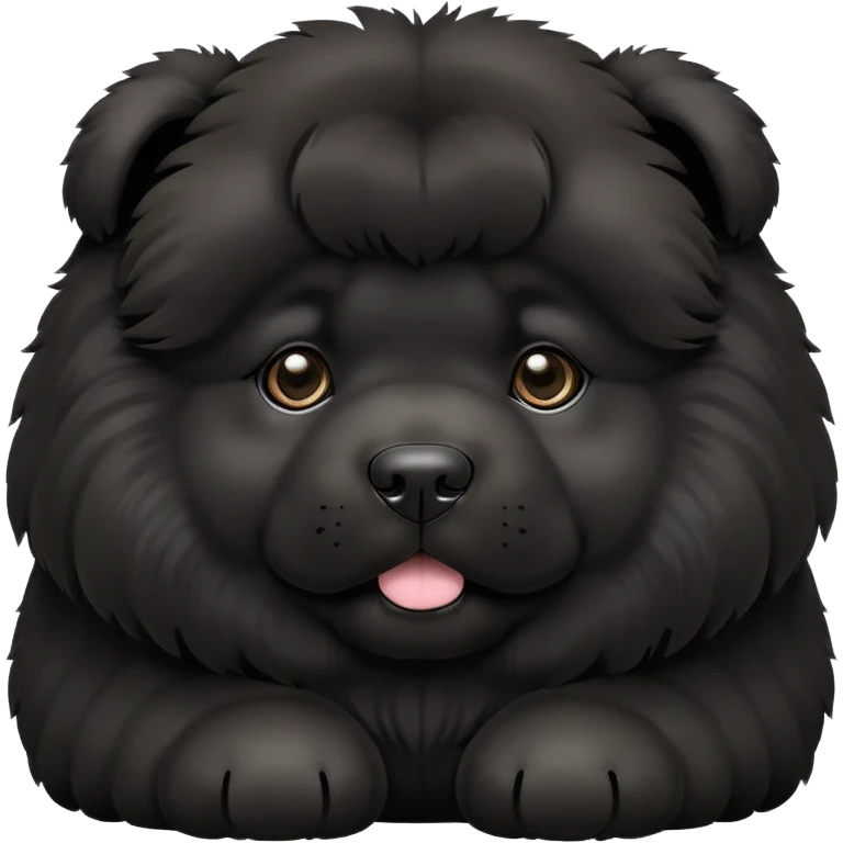 Black Chow Chow Puppy emoji