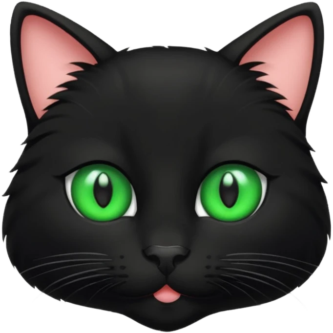 Black cat white nose emoji