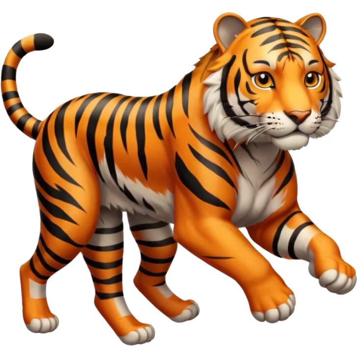 High resolution of a runnig tigar emoji