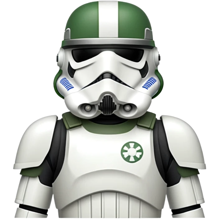 Stormtrooper wearing green beret emoji