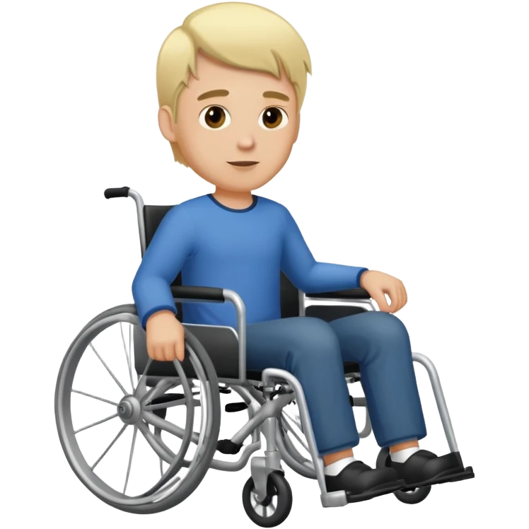 A blonde man in a wheelchair emoji