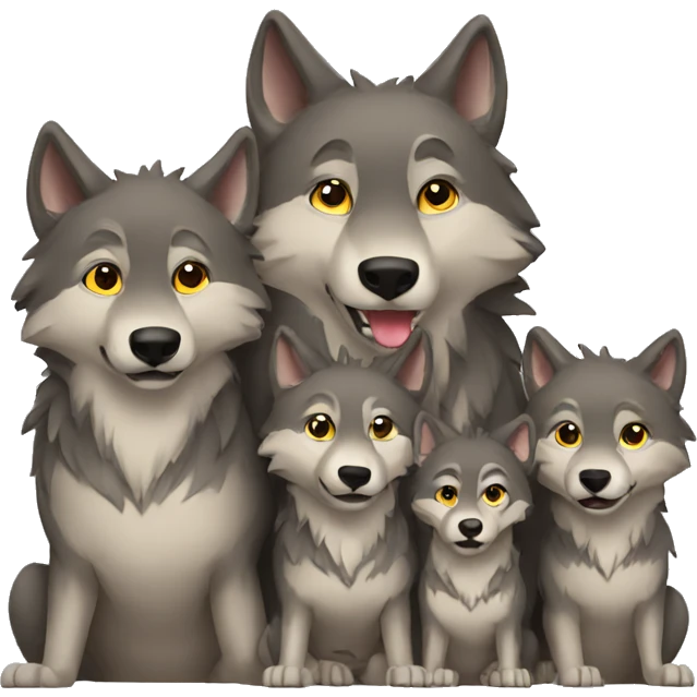 wolf family emoji