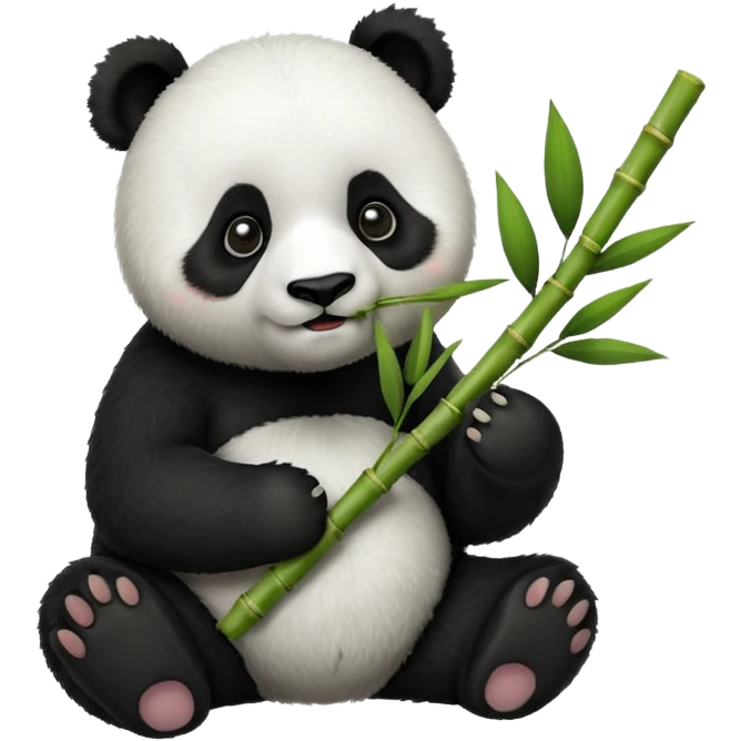 Panda eating bamboo  emoji