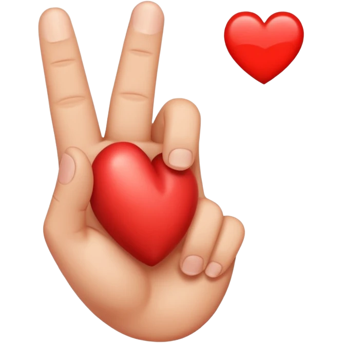 Middle finger with heart emoji