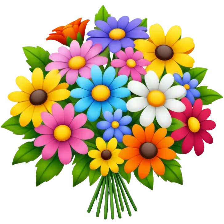 realistic bouquet of flowers emoji
