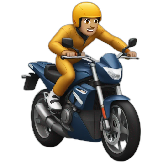 A man riding the sports bike  emoji