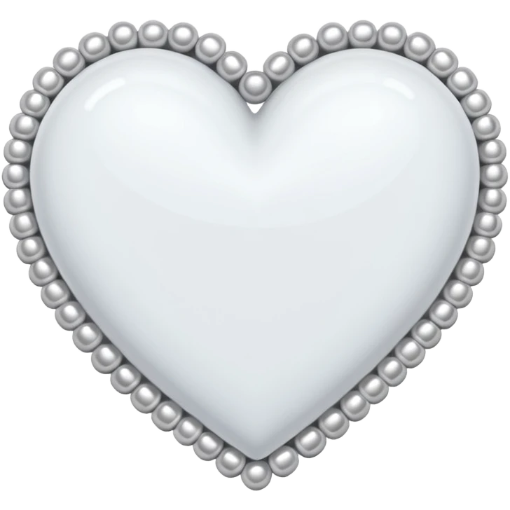 white heart with a beaded outline emoji