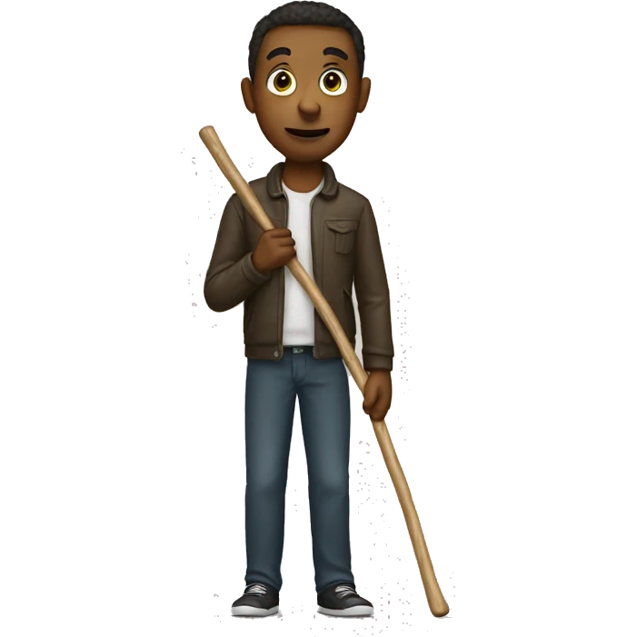 I want man with a stick emoji