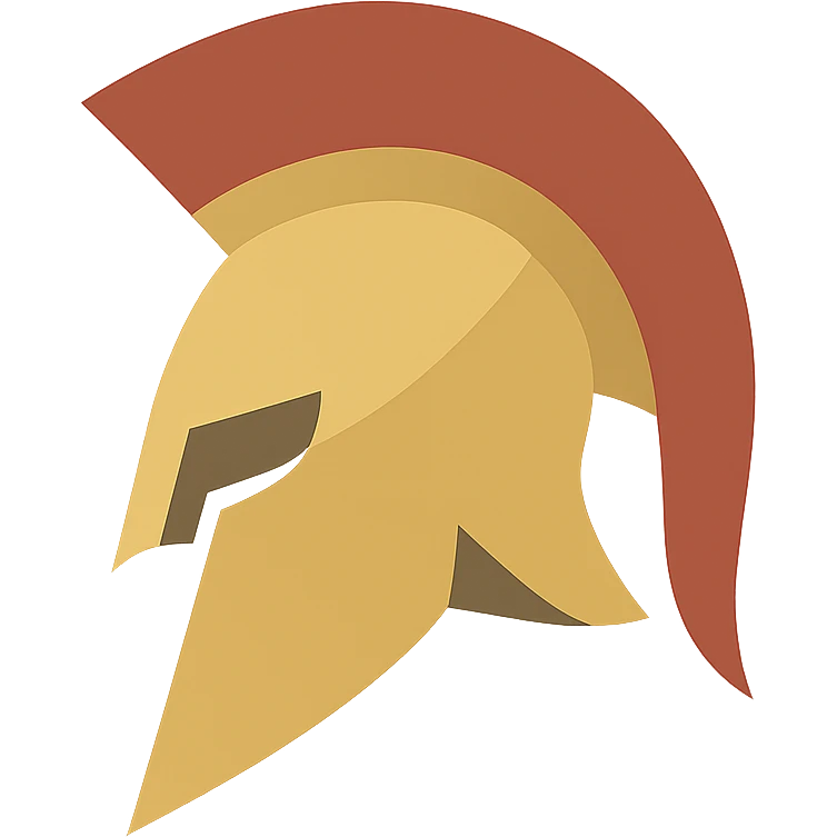 flat design style spartan helmet emoji