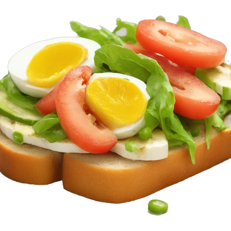 healthy open sandwich emoji