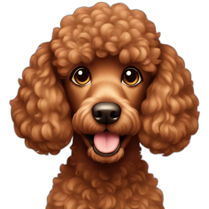 brown poodle emoji