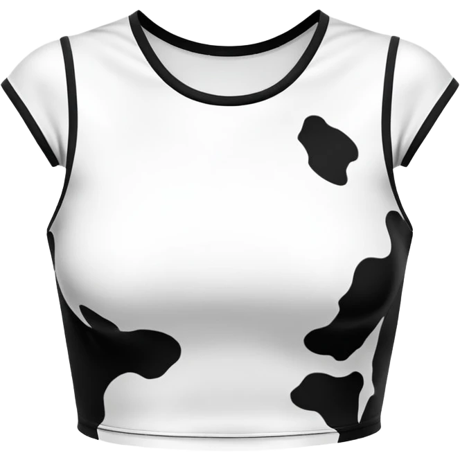 super realistic cow print crop top emoji