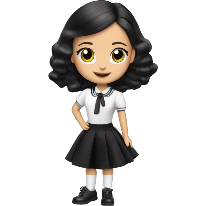 Kitty Corner Francie Barbie. Jenna Ortega Wednesday Addams emoji