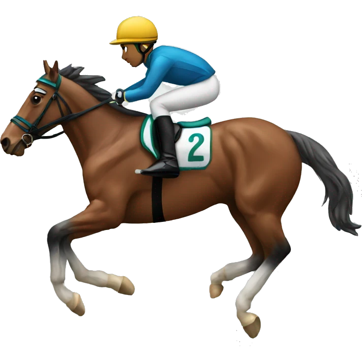 a jockey riding a horse emoji