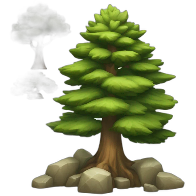 stone pine tree emoji