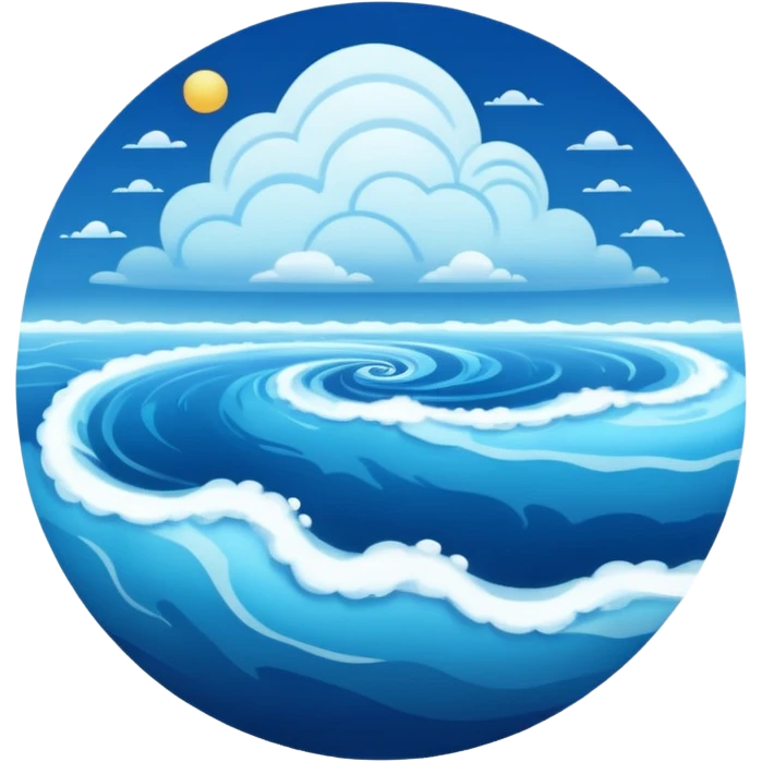 planet with a lot of water emoji