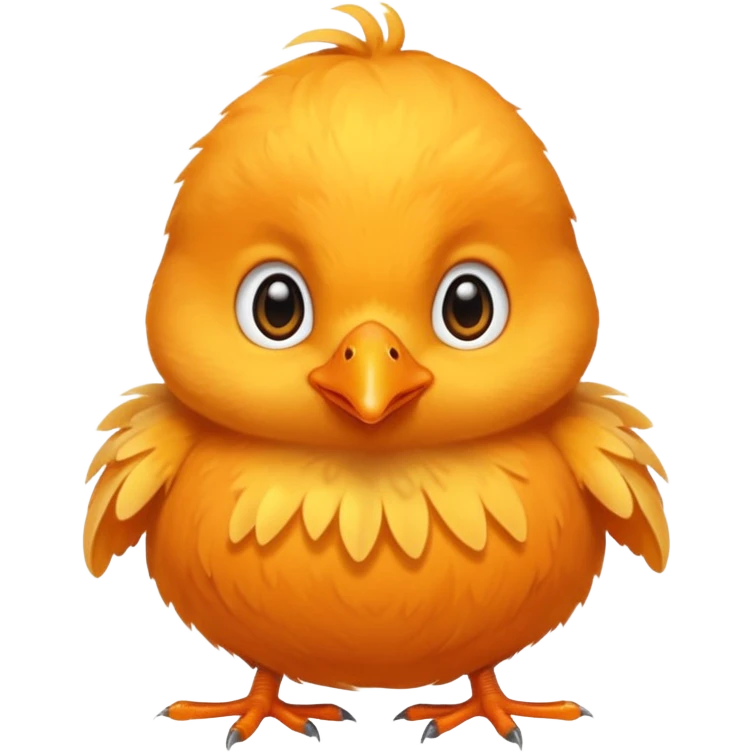 Orange colored female chicken baby 🐥 emoji