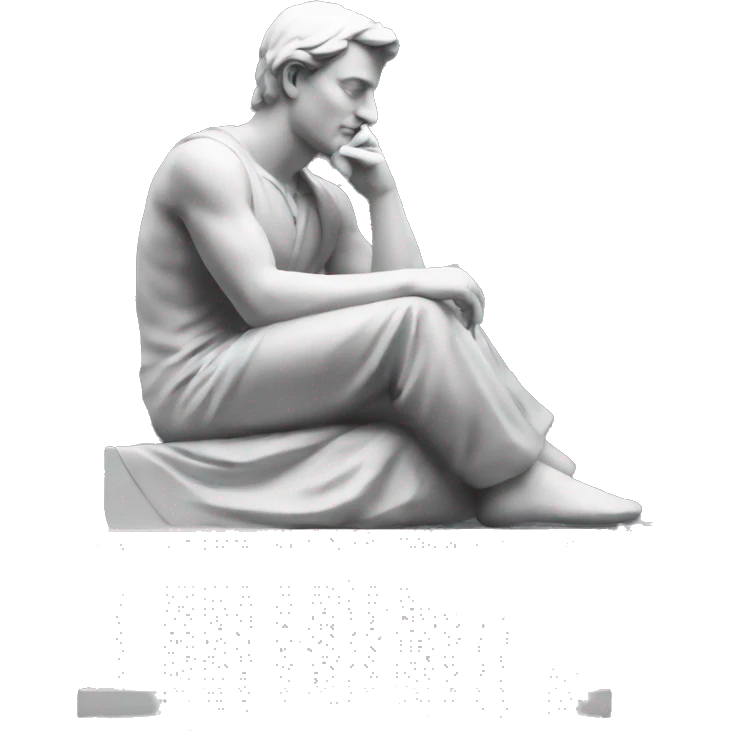 thinker statue managamnet emoji