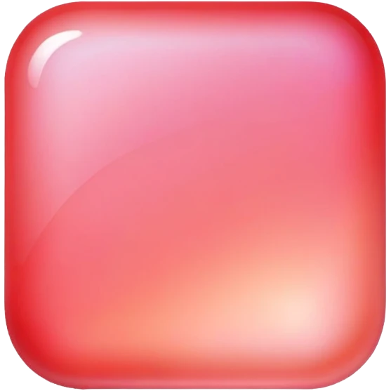 Iridescent pastel red square with soft round corners emoji