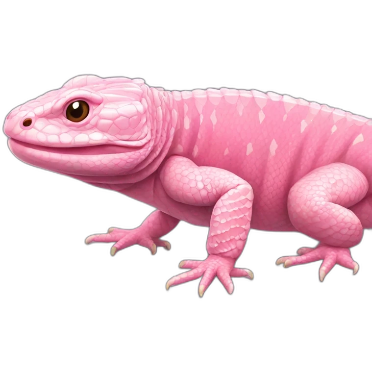 fat pink tegu lizard emoji
