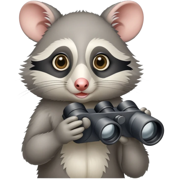Possum holding up binoculars  emoji