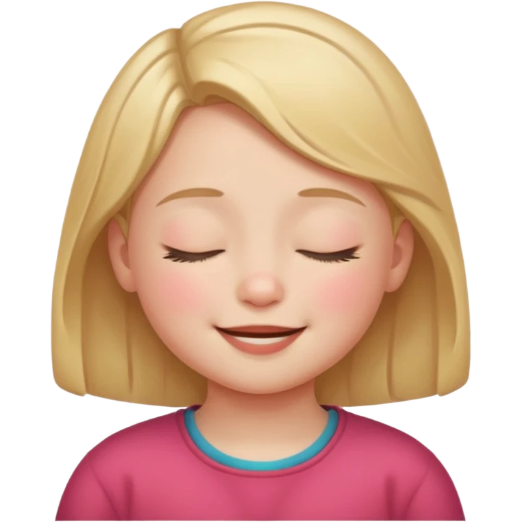 child smiling with closed eyes emoji