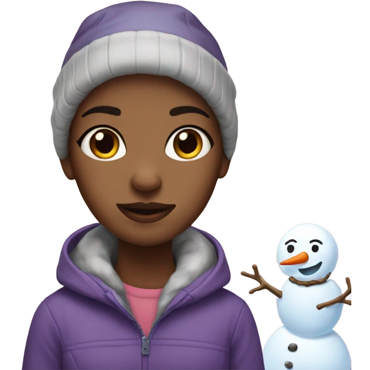 Half Girl Half Snowman emoji