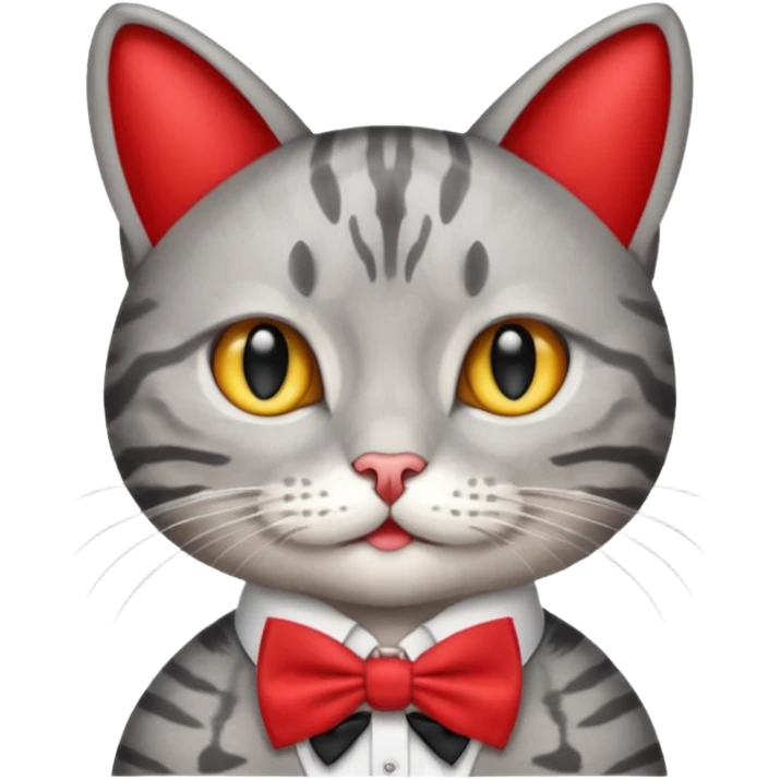 Cat with a bow tie  emoji