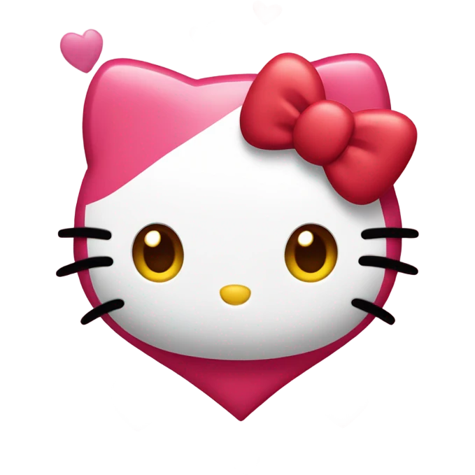 Hello Kitty con corazones  emoji