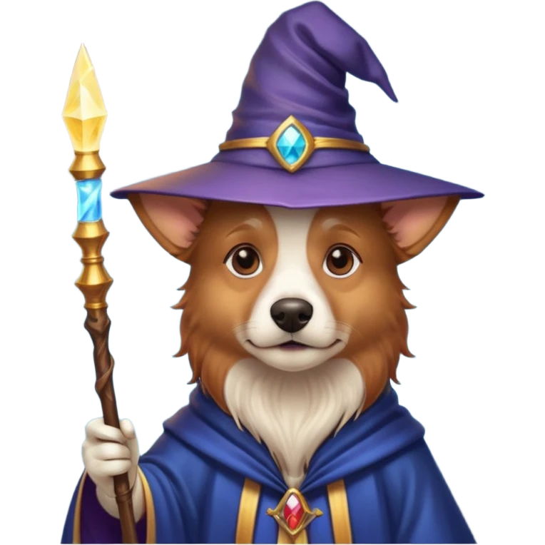 Dog wizard emoji