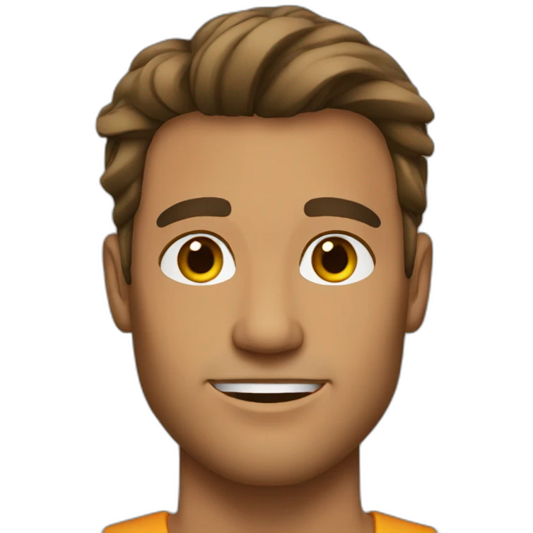 brunette man tanned medium hair emoji