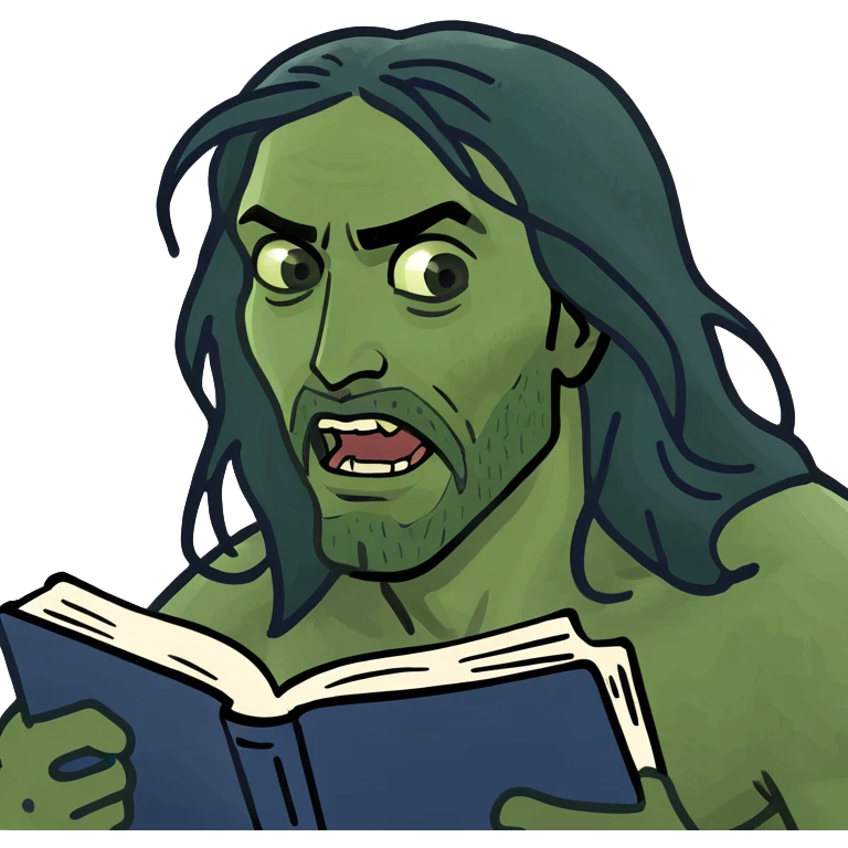 Jesus ripping a navy blue book with gold letters saying “Book Of Mormon” emoji