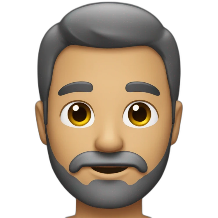 hombre con barba emoji