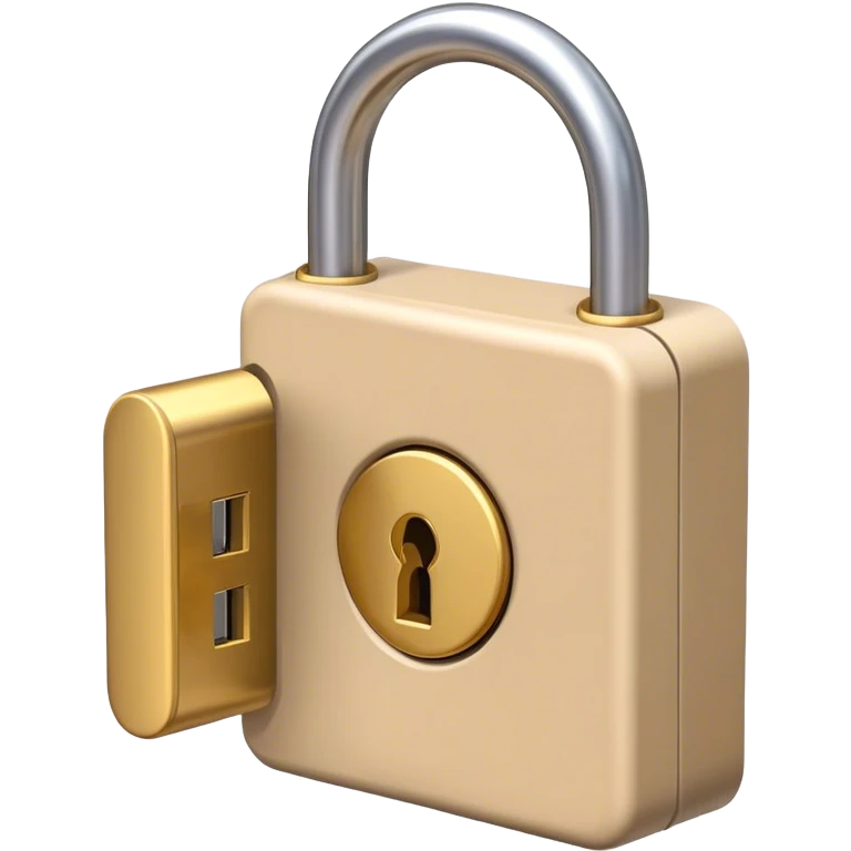 beige cute lock emoji