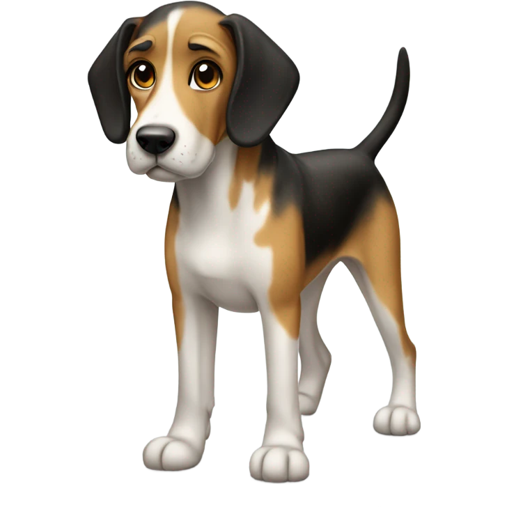 Hound dog with black and tan colors emoji