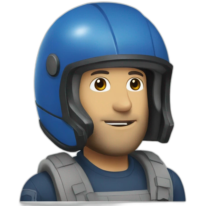 The jason-statham in the blue helmet emoji