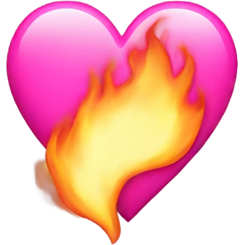 pink heart on fire emoji