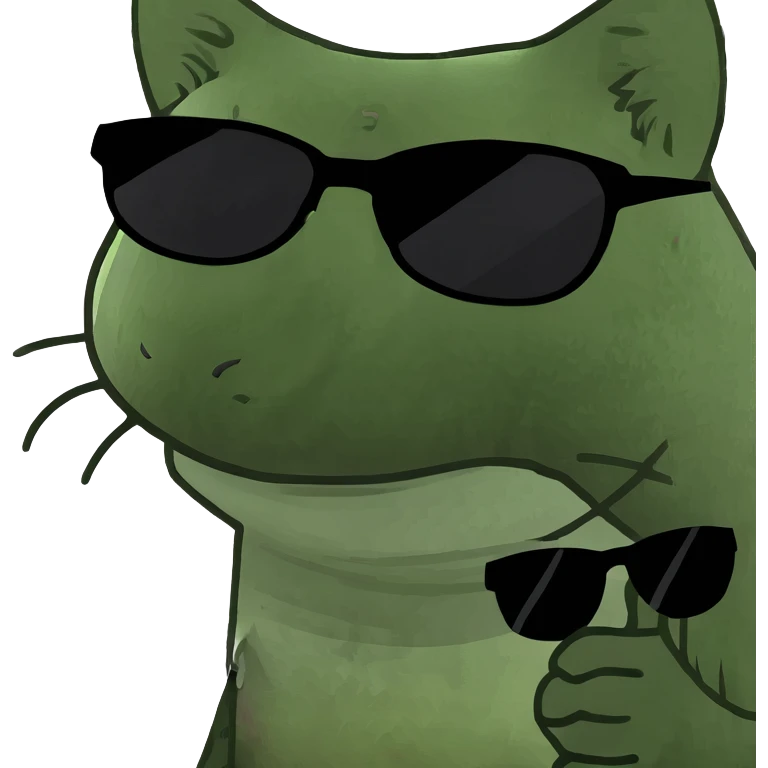 Cat with sunglasses emoji