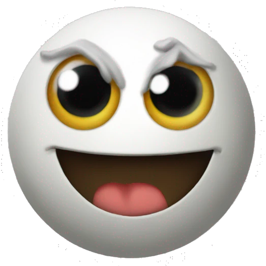 A ball with eyes emoji