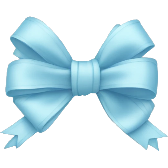 Pale blue ibbon bow emoji