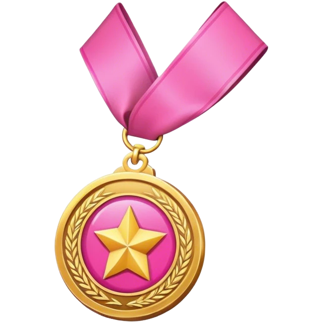 pink medal emoji