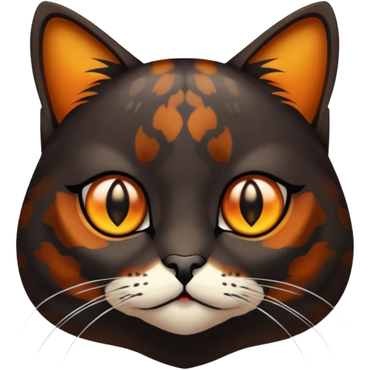 dark tortoiseshell cat emoji