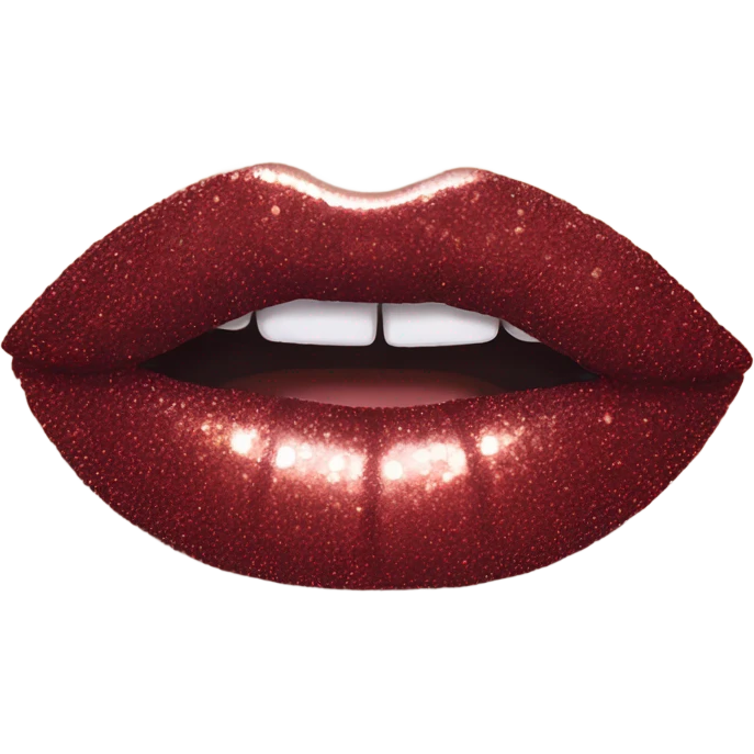 Sparkly lipstick emoji