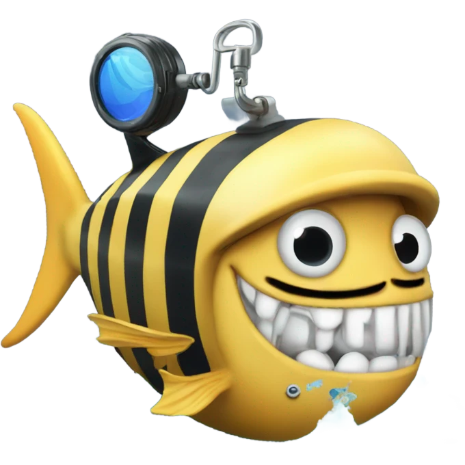 Tuna with a tuba and scuba emoji