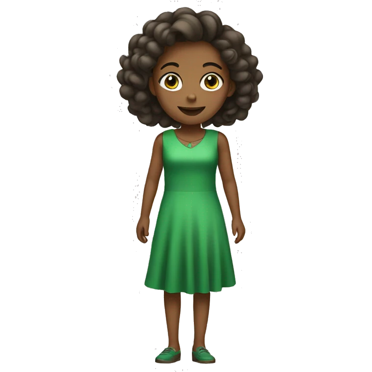 girl in green dress emoji