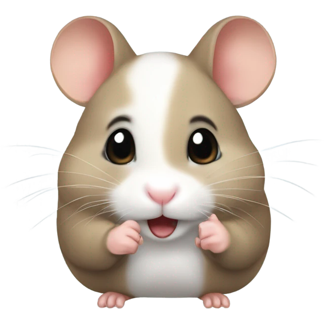 Hamster saying “more” in asl emoji