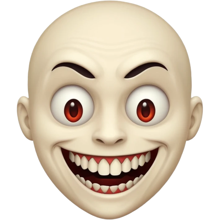Scary smile emoji